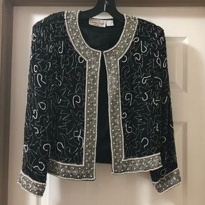 Laurence Kazar vintage beaded evening jacket